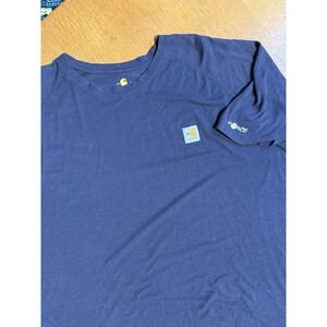 Carhartt FR Crew Neck T Shirt Men's 2XLT Tall Short Sleeve Force Blue
